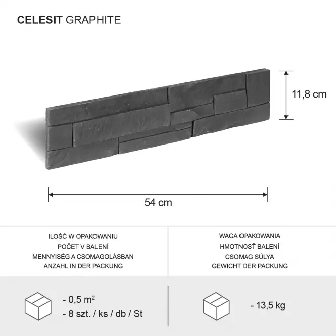 Kamień Betonowy Celesit Grafit