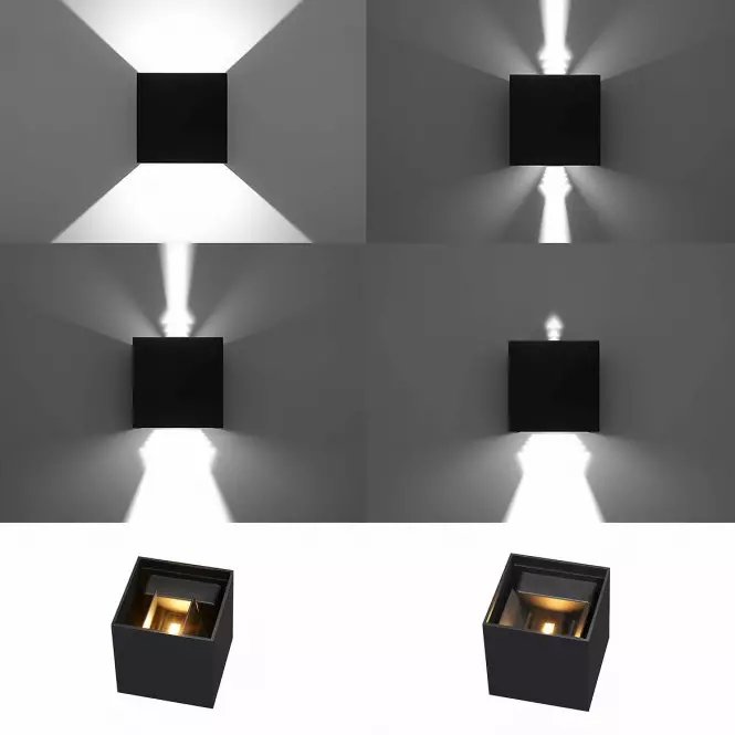 Kinkiet Filadelfia black LED