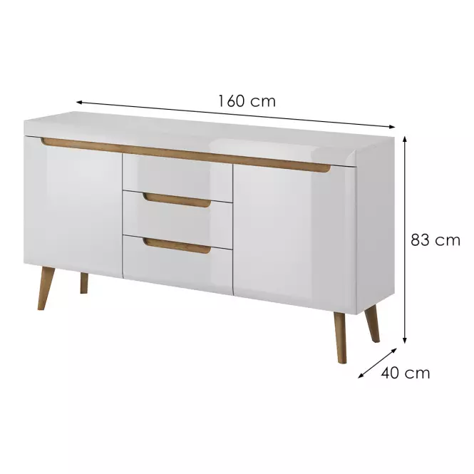 Komoda NORDI NKSZ160 biały