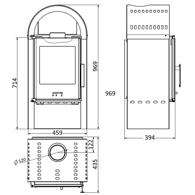 Piec Primo 7 kW czarny