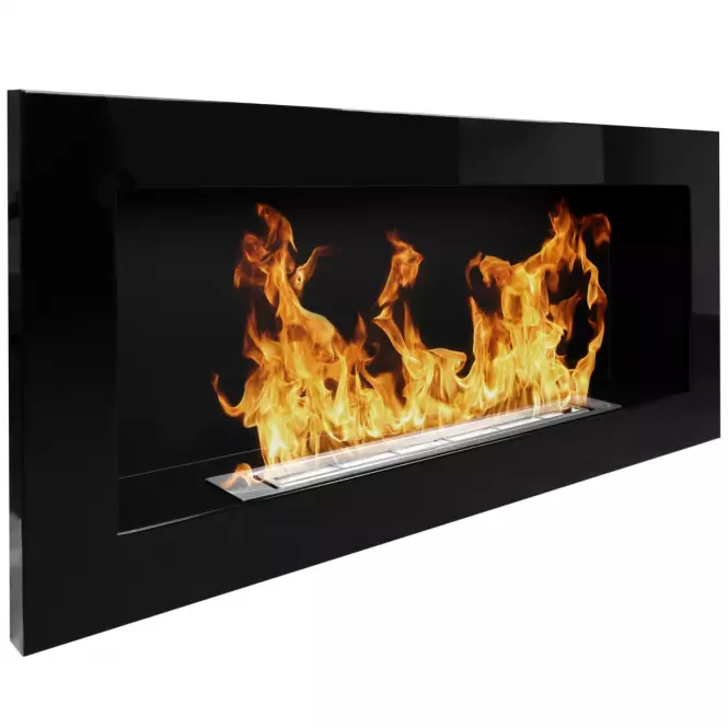 Biokominek 900x400 czarny połysk