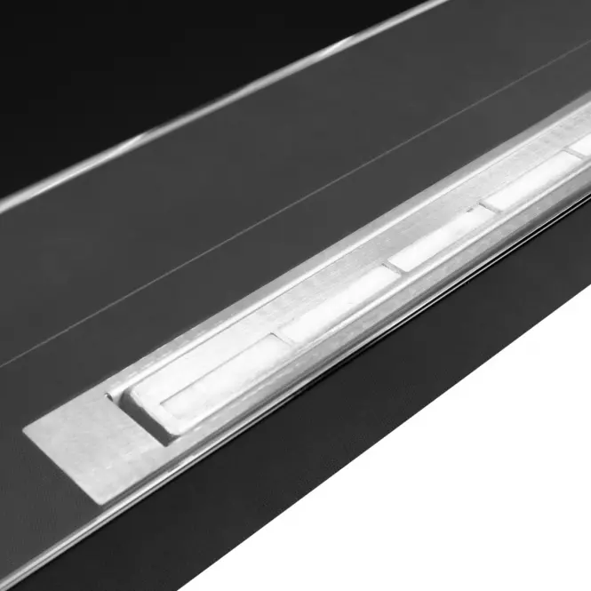 Biokominek 900x400 czarny połysk z szybą