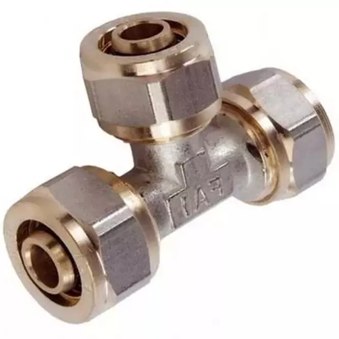 Trójnik pex 16x16x16 system skręcany