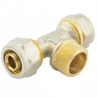 Trójnik pex 16x1/2x16  gz system skręcany