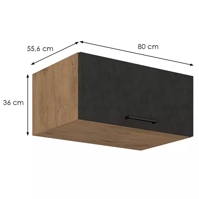 Szafka kuchenna VIGO grafit mat 80 NAGU-36 1F,2
