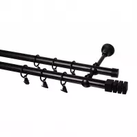 Karnisz II Promo FI 19 czarny 240CM KWADRO