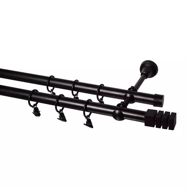 Karnisz II Promo FI 19 czarny 240CM KWADRO