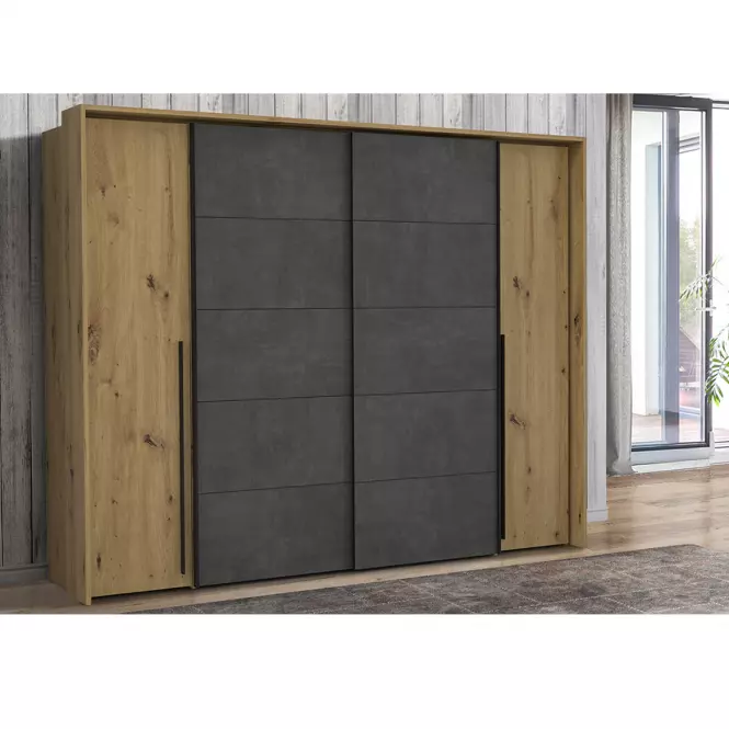 Szafa Narago 270 cm Dąb Artisan/Beton