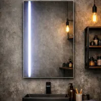 Lustro łazienkowe z oświetleniem LED 50x70