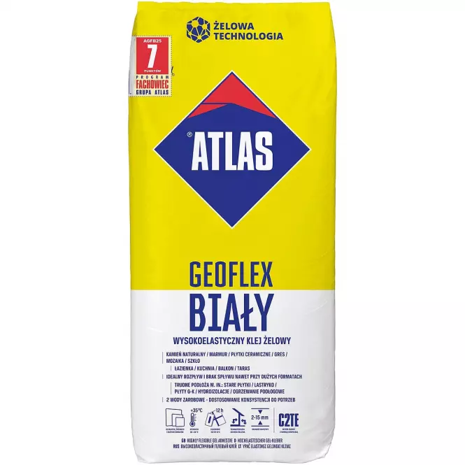 Biały klej żelowy Atlas Geoflex 22,5kg