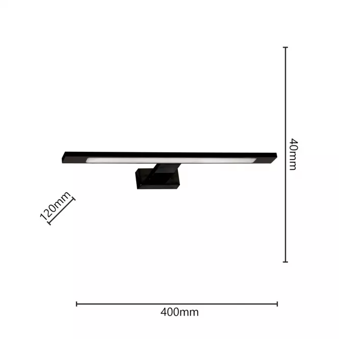Lampa Shine Black 4379 40cm IP44 K1