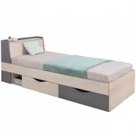 Łóżko Delta 94 DL14 dąb/antracyt