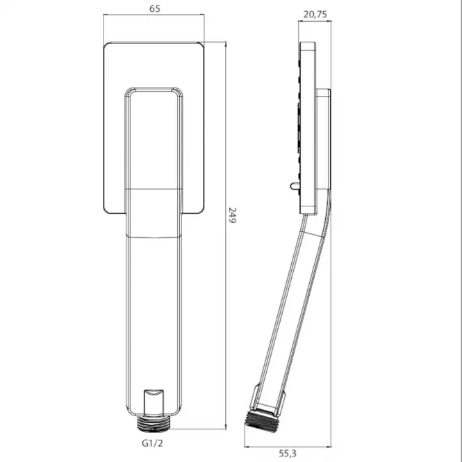 Parma system prysznicowy podtynkowy termostat