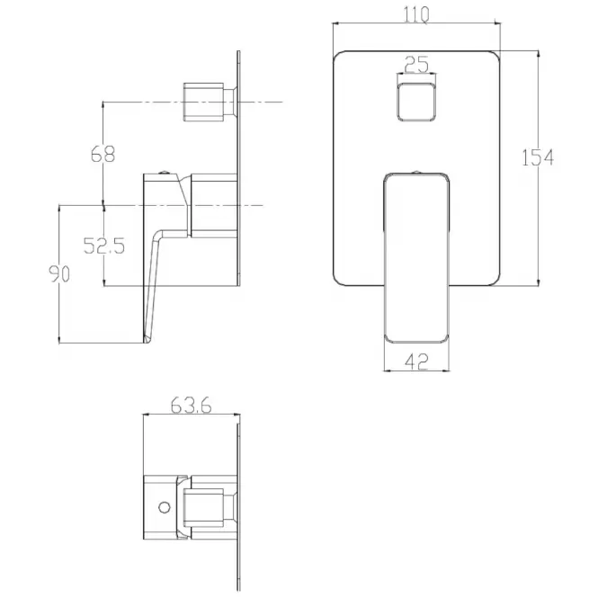 Parma system prysznicowy podtynkowy biały/chrom