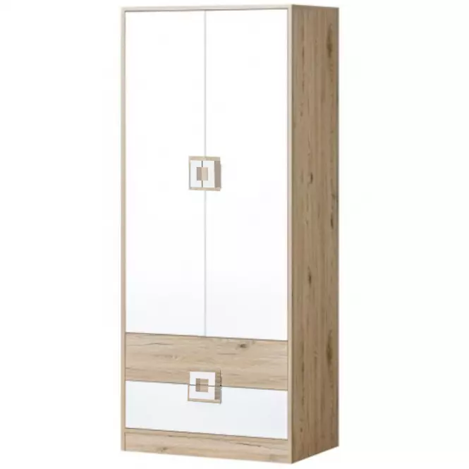 Szafa Nico 80 biały/dąb jasny nr-1