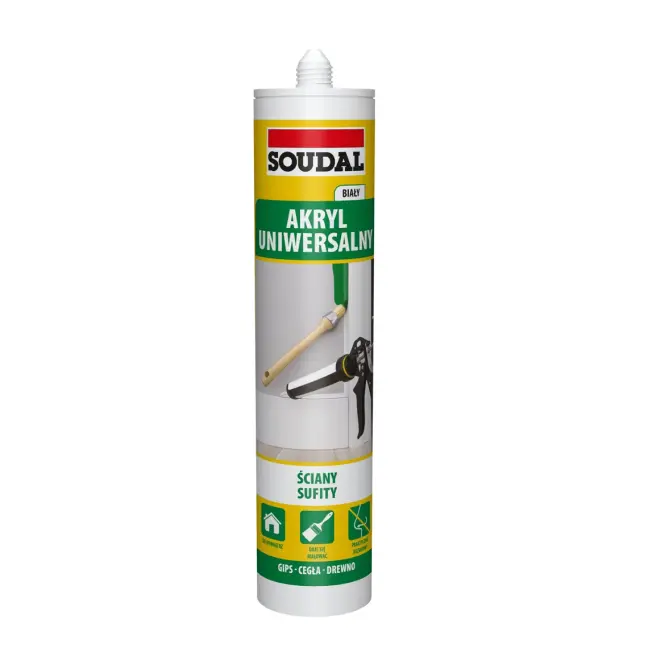 Soudal Uszczelniacz Akrylowy Acryrub Biały 280ml
