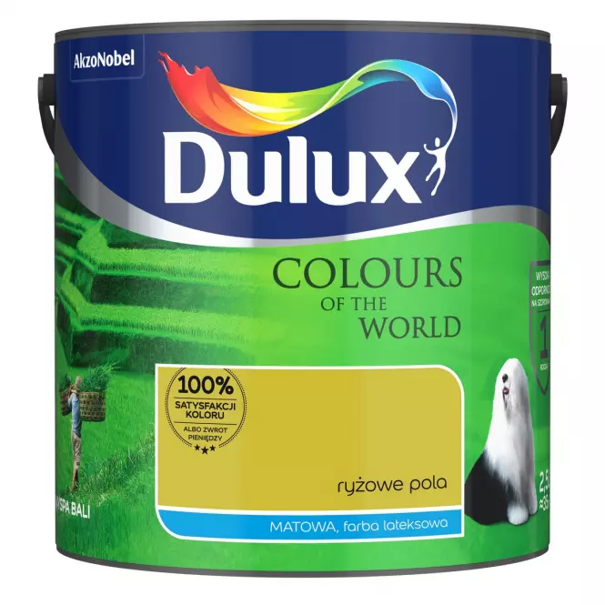 Dulux Kolory Świata Lateksowa Emulsja Do Ścian i Sufitów Ryżowe Pola 2,5l