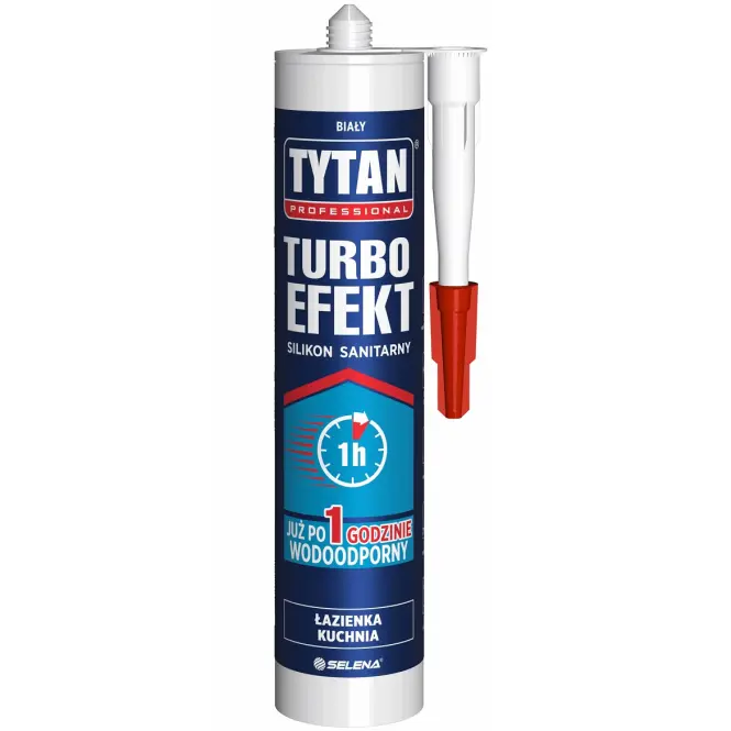 Tytan Silikon Sanitarny Turbo Efekt Biały 280ml