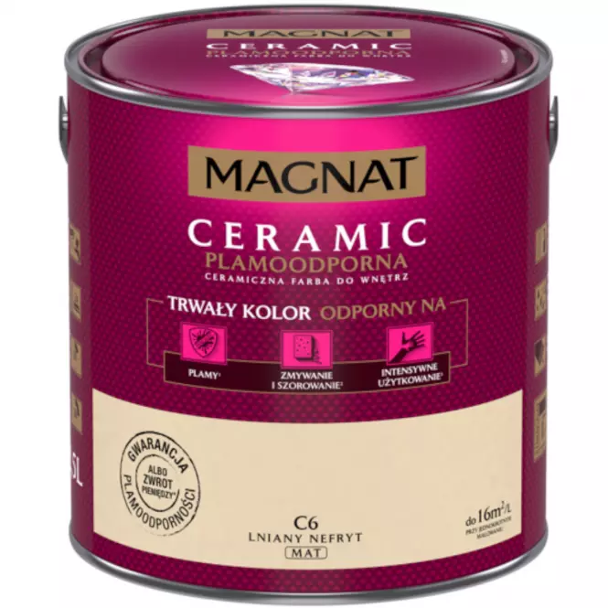 Magnat Ceramic Ceramiczna Farba Do Wnętrz Lniany Nefryt 2,5l