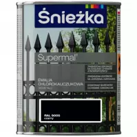 Supermal Emalia Chlorokauczukowa czarny RAL9005 0,9l