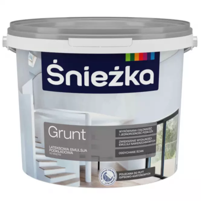 Śnieżka Grunt lateksowa emulsja podkładowa do wnętrz 3l