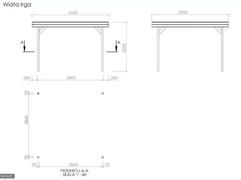 Altana IRGA 3,5x3,5x2,25 m