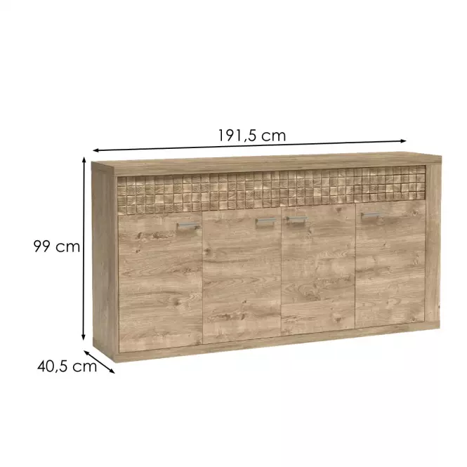 Komoda Natural N-9 4D kratka Ribbeck
