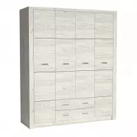 Szafa Indianapolis I18 4D kraft biały
