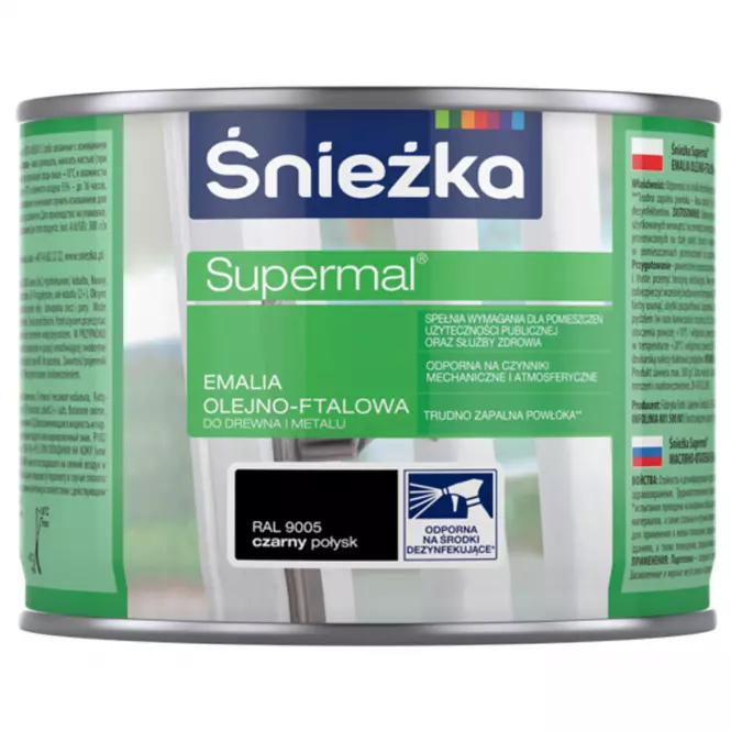 Śnieżka Supermal Czarny 0,8l