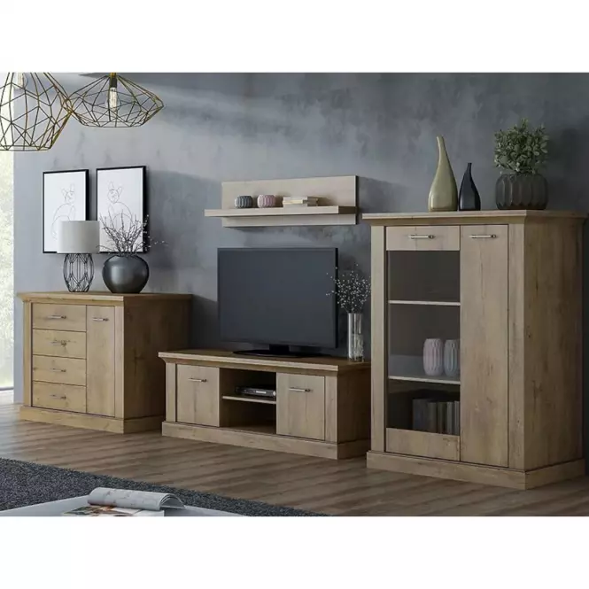 Szafka RTV Antica A-4 142 kraft złoty
