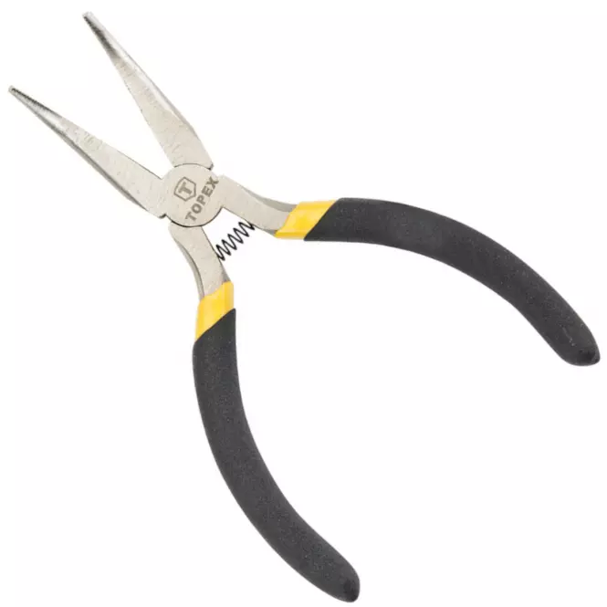 Szczypce precyzyjne wydłużone wygięte 130 mm