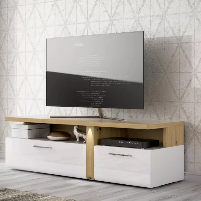 Szafka RTV Tuluza TUZT121B biały/artisan