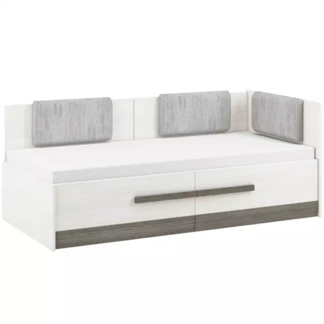 Łóżko Blanco 16 100 sosna śnieżna/new grey