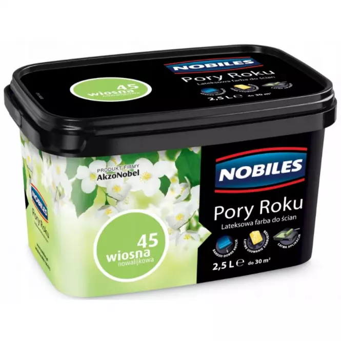 Nobiles Pory Roku Lateksowa Farba do Ścian 45 Wiosna Nowalijkowa 2,5l