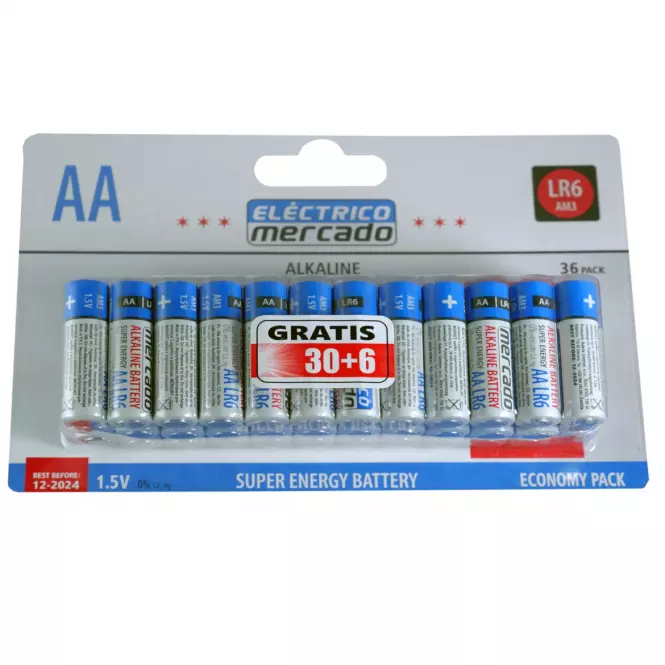 Baterie alkaliczne AA LR6 36szt