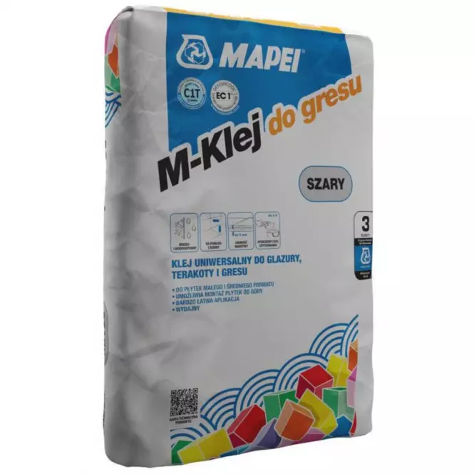 Mapei M-Klej do gresu klej uniwersalny C1T Szary 22,5kg