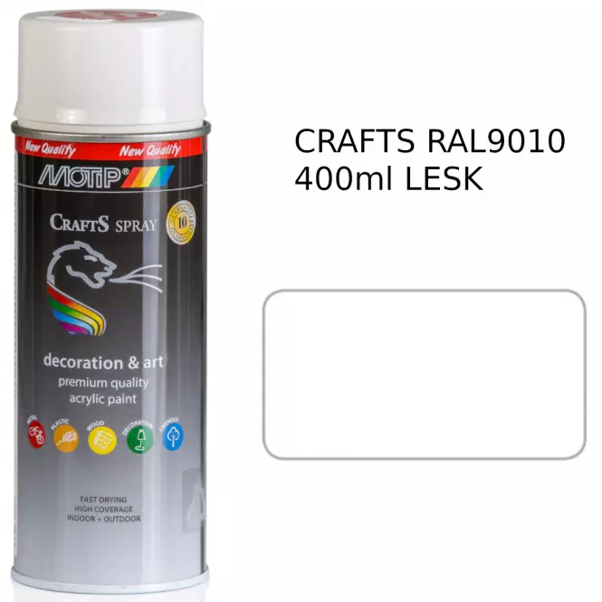 Lakier Crafts biały połysk ral 9010 400 ml 695957
