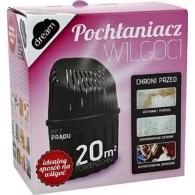 Pochłaniacz Wilgoci Czarny Urządzenie + Wkład