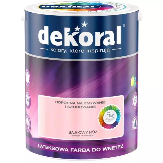 Dekoral Odporna Na Szorowanie Bajkowy Róż 5l