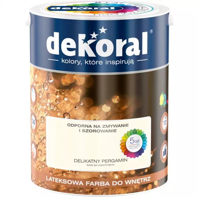 Dekoral Odporna Na Szorowanie Delikatny Pergamin 5l