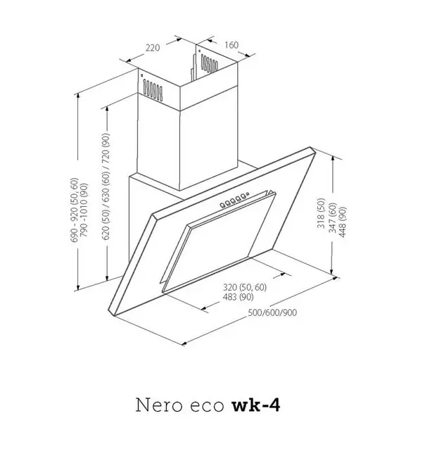 Okap WK-4 Nero 50 czarny