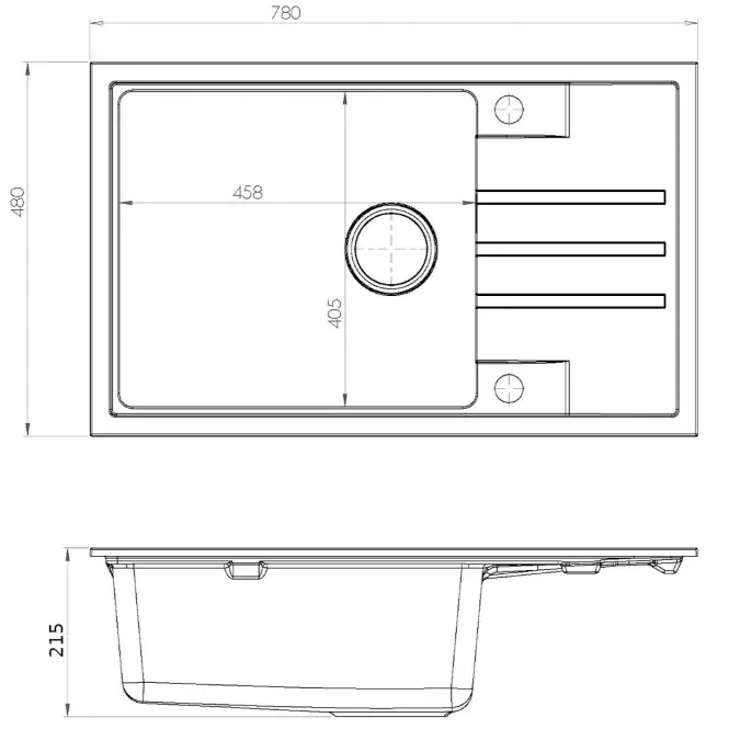 Zlew Intermezo 130 czarny 780x480