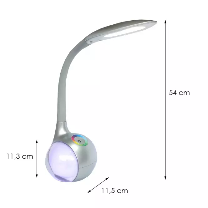 Lampka biurkowa Celebes LED srebrna LB