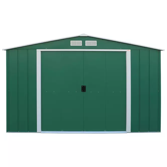 Eco metalowy domek ogrodowy 3627x3221x1961 zielony