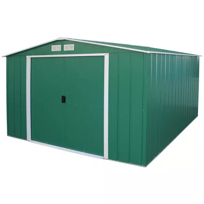 Eco metalowy domek ogrodowy 3627x3221x1961 zielony