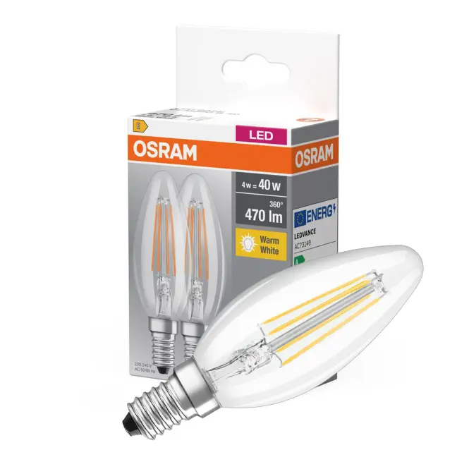 Żarówka LED Filament 4W/827 E14 Value CLB Klar
