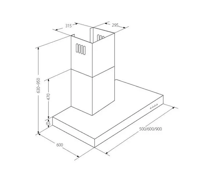 Okap WK-4 Feniks Glass eco 50 czarny