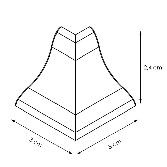 Narożnik zewnętrzny – aluminium szare LWS-064