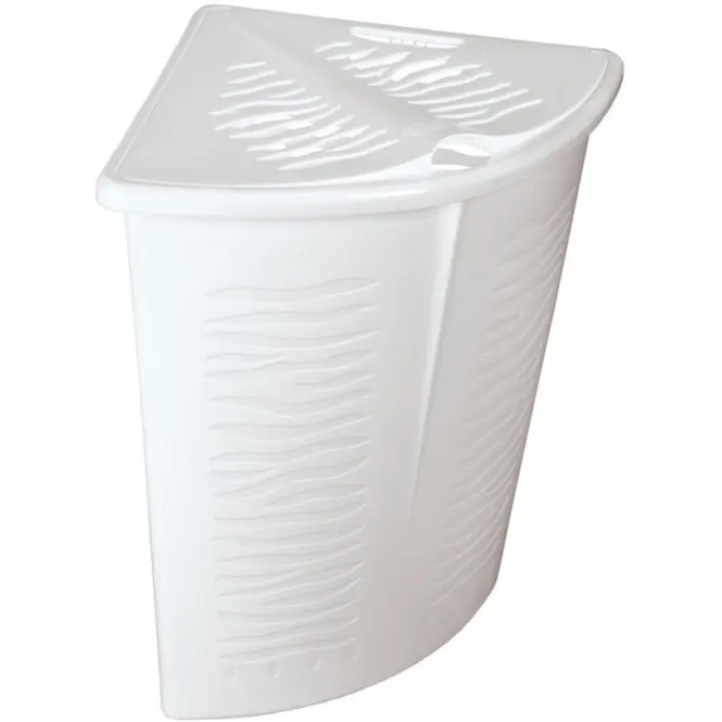 Kosz na bieliznę narożny Zebra 45l 1402 biały