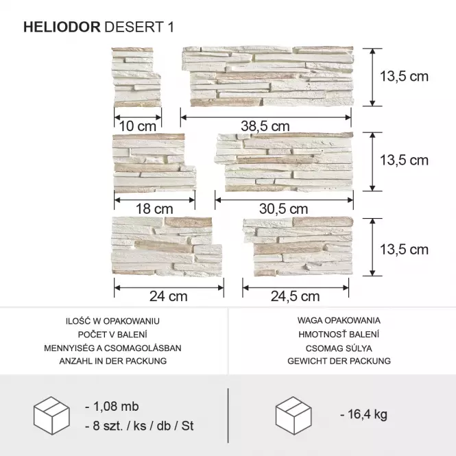 Kamień Betonowy Heliodor Desert 1 Narożnik